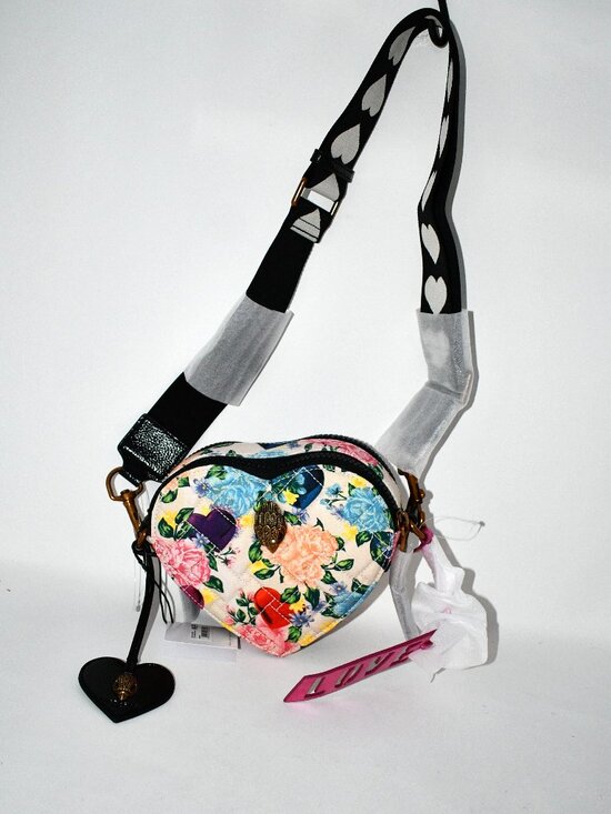 Kurt Geiger Handbags - Kurt Geiger Dual Zip Southbank Heart Bag in Black Multi #5390905609 NWT